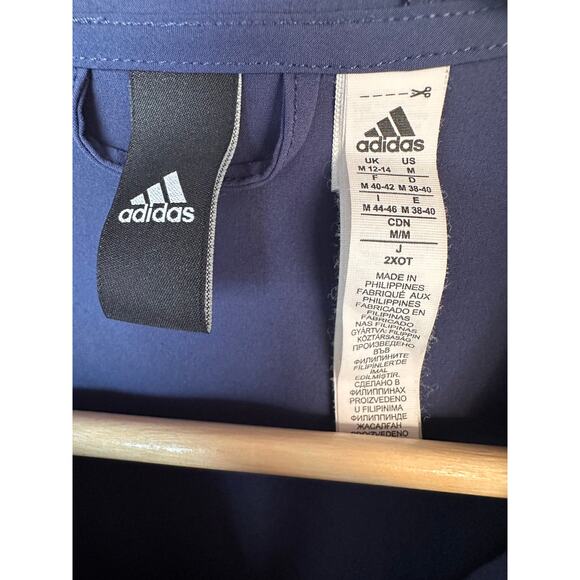 ADIDAS Unisex Blue Track Zip Up Jacket - Picture 5 of 6